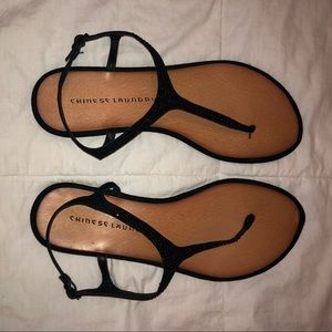 Chinese Laundry Genya Thong with Jewel Detailing